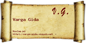 Varga Gida névjegykártya